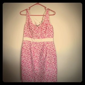 Pink and cream dress